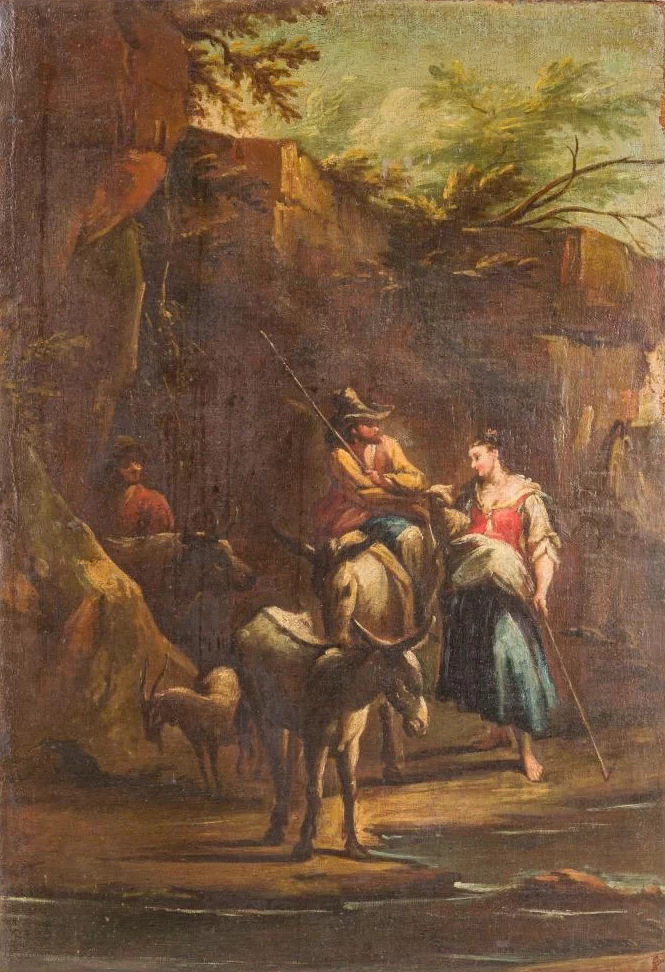 Paesaggio con viandanti